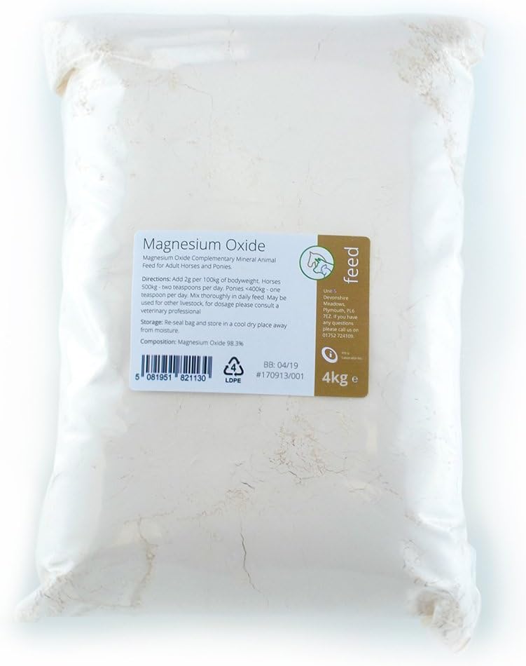 Magnesium Oxide Complementary Animal Feed Supplement 4kg - 98.3% Pure