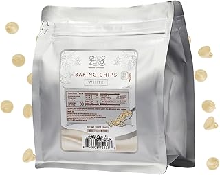 ChocZero White Chocolate Chips - Sugar Free, Low Carb, Keto Friendly, Gluten Free - 20 Ounce Bulk Bag for Baking Keto Diet Cookies and Dessert