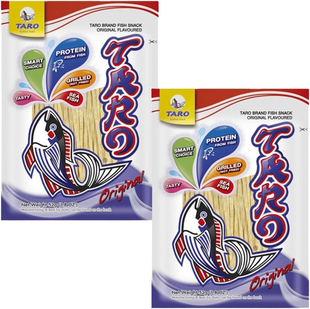Taro Brand Thai Fish Snack Original Flavour 52g (Pack of 2)