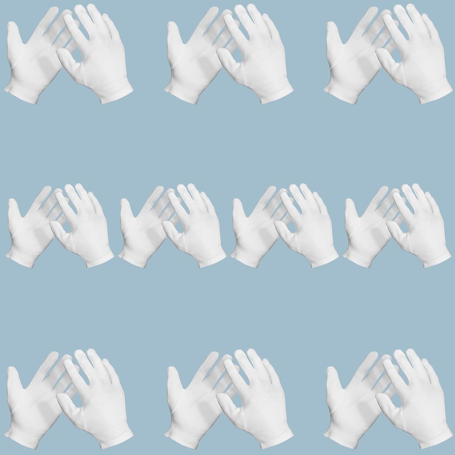 10 Pairs Archival Photo Gloves, White Small Work Gloves For Handling Art Working Photography Men & Womens Cloth Gloves Liners Bulk for Handling Jewelry, Film, Photo, Coin Metal Inspection