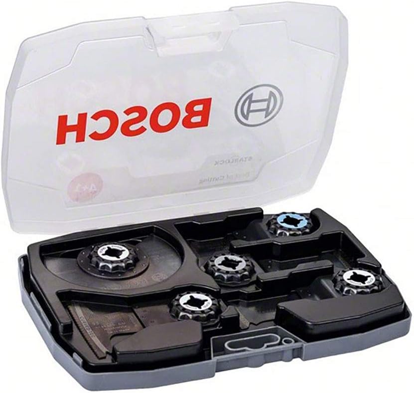 Bosch 5-piece Starlock Tungsten Carbide Plunge-Cutting Blade/Segment Saw Blade Set (for wood and metal, best of cutting, Accessories for Multitool)