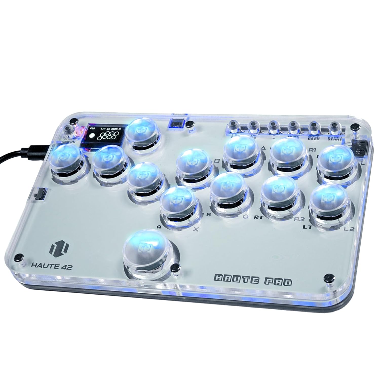 Sehawei Haute42 Arcade Stick 13Keys All-Button Gamerfinger with Custom RGB & Turbo Functions,Arcade Controller Street Fight for PC/Ps3/Ps4/Switch/Steam Game Keyboard-Supports Hot Swap & SOCD