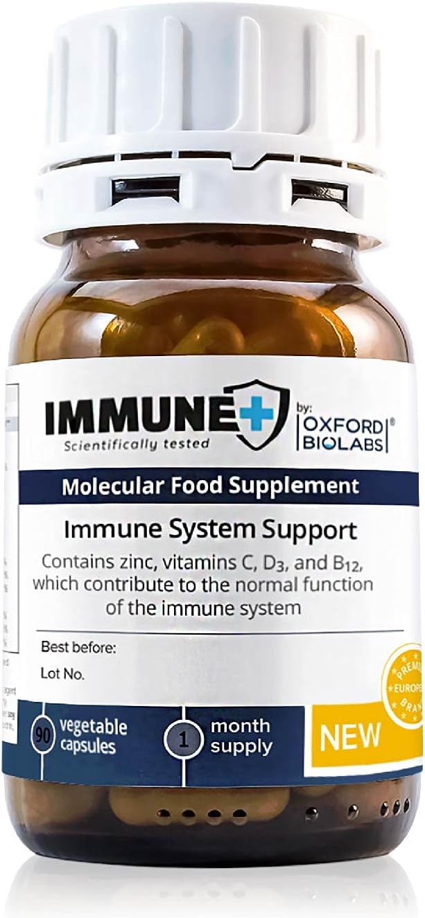 Immune System Support Vitamins Complex - Immune+ System Support Supplement for Adults Women Men, All Natural Black Elderberry Extract & Zink & Beta-glucans Vegan Tablets, 1 Month Supply