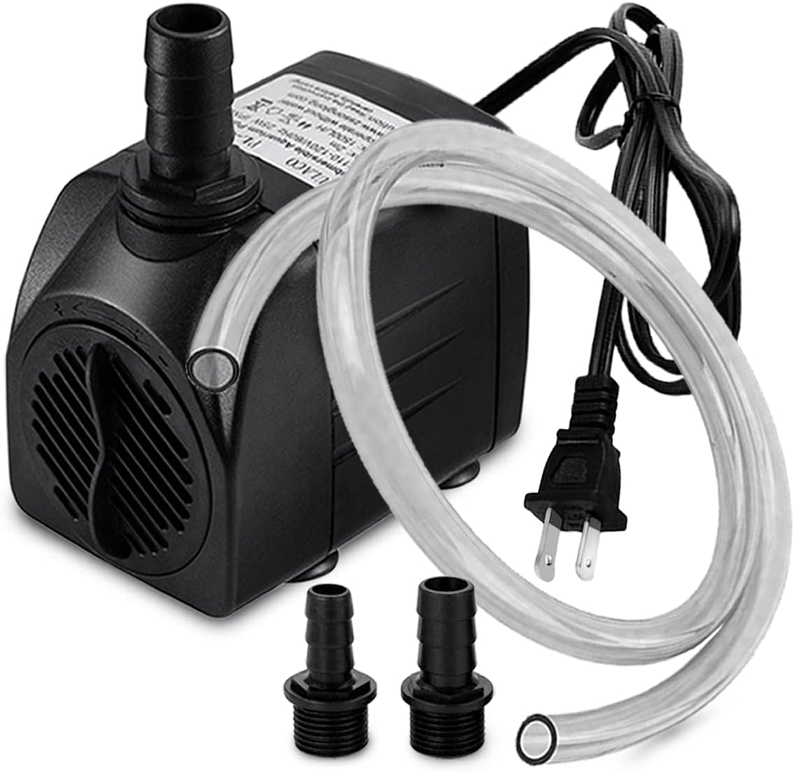 PULACO 400GPH Submersible Water Pump with 5 ft Tubing, 25W durable fountain water pump for Pond Fountain, Aquariums Fish Tank, Statuary, Hydroponics