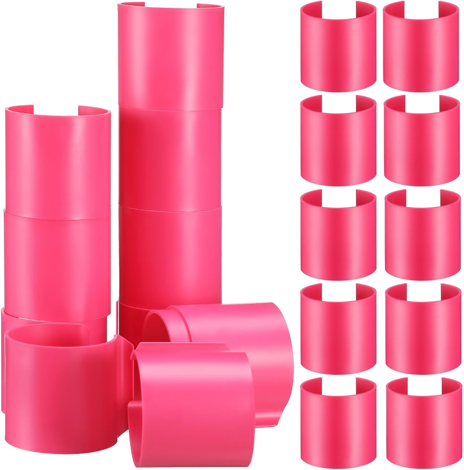 Vercraft 20 Pack Pink 2" Diameter Quilt Clips Fabric Management Sewing Clips Rail Clips for Long Arm Quilting Frames Quilt Clips Versatile Quilting Rings for Rolling Rail Frame Quilting or Hand