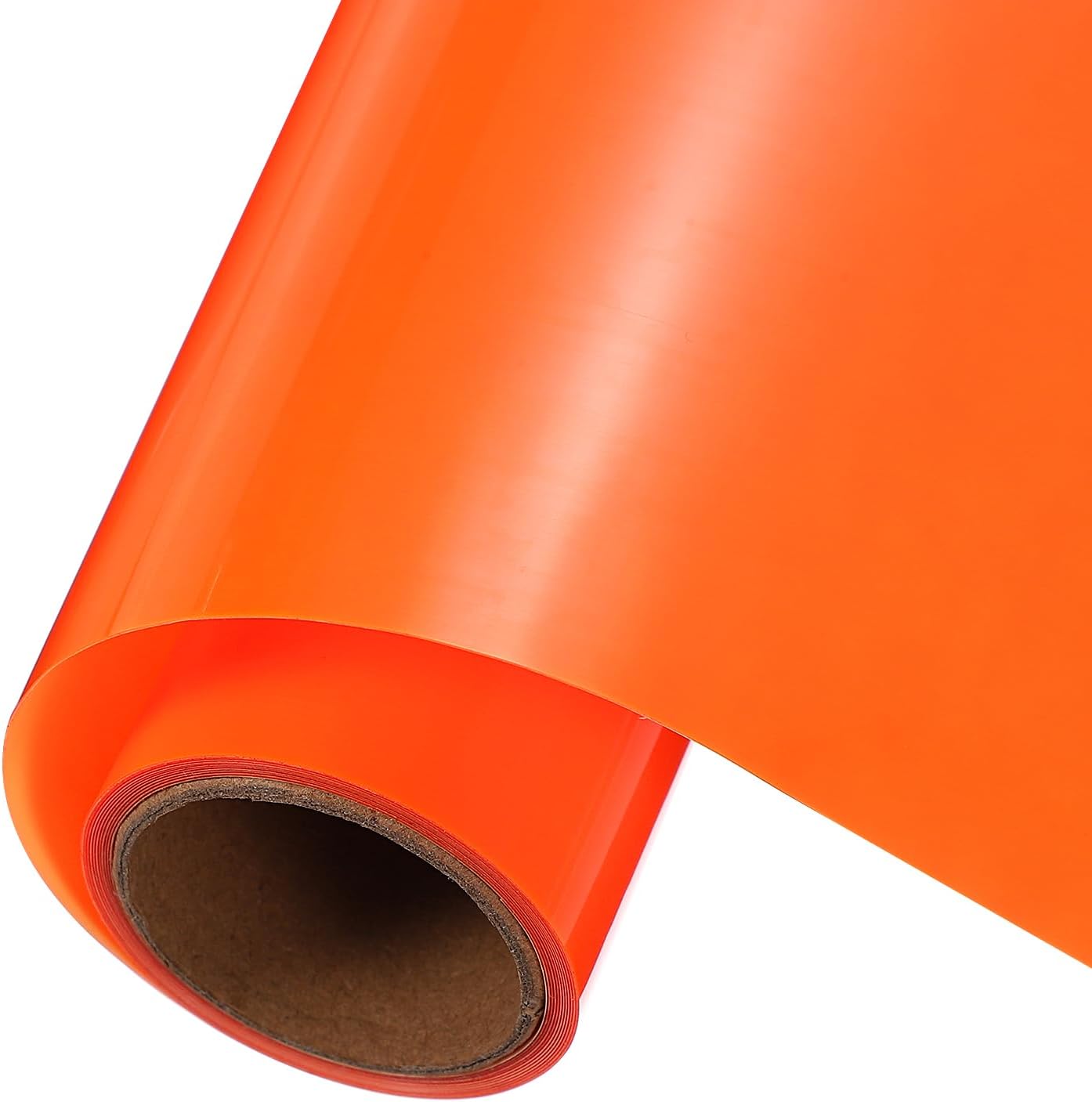 sourcing map Fluorescent Orange Heat Transfer Vinyl, 10 Inch x 5ft Iron-on Vinyl Roll for Decal Cutting, Signs, Scrapbooking, DIY Craft, Home Decoration