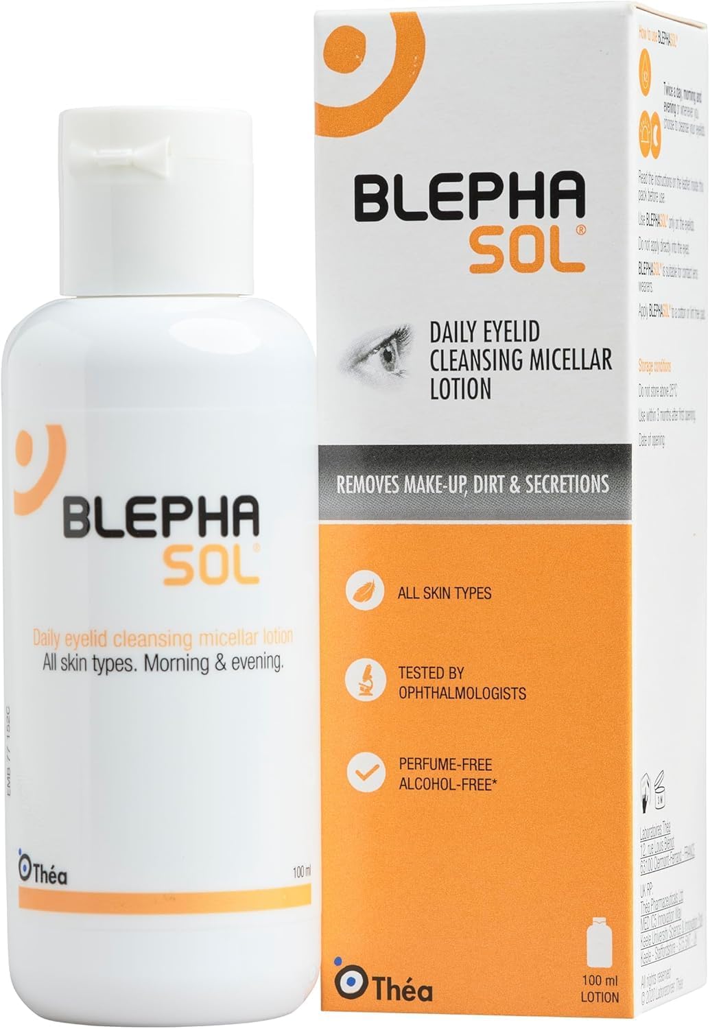 Blephasol Micellar Eyelid Cleansing Lotion | Effective and Gentle Cleansing for Make-Up Removal, Inflamed and Sensitive Eyelids | Soap & Alcohol-Free | 100ml