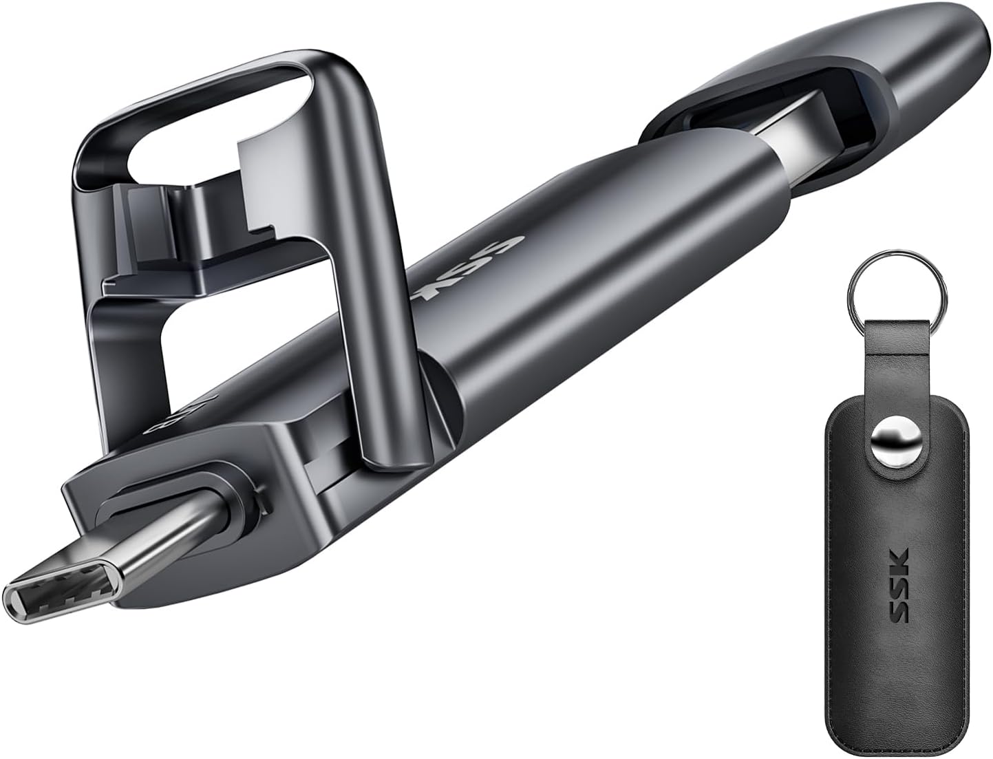 SSK 1TB USB Drive,External SSD Fast 550MB/s 2-in-1 Dual-Drive Type C+ A USB3.2 Gen2 Solid State ThumbDrive SSD-Stick for iPhone 15/PS4/Android Phone/Tablet/Windows/Mac