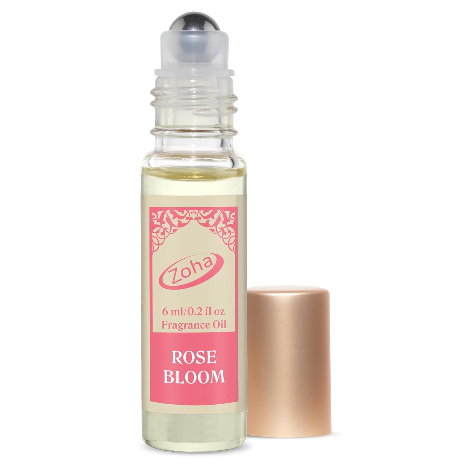 Zoha Rose Bloom - Rose Perfume for Women and Men, Alcohol Free Perfume Oil Roll On, Long Lasting Natural Clean Fragrance Oil base, 6ml Roller