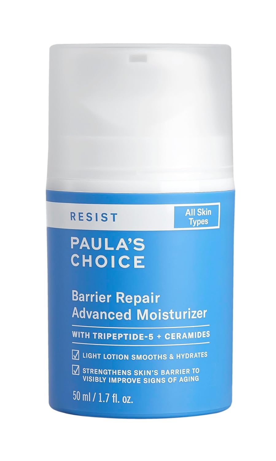 Paula's Choice RESIST Barrier Repair Advanced Moisturizer with Ceramides, Peptides, Deep Hydration Cream for Wrinkles, Anti-Aging for All Skin Types, Fragrance-Free, 1.7 Fl Oz