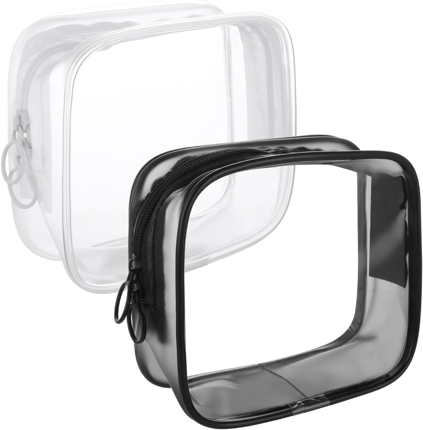 TSA Approved Toiletry Bag, 2 Pack Small Clear Zipper Pouch Makeup Bags Quart Size Travel Cosmetic Bag for Men and Women Carry on Airline Airport Travel Accessories