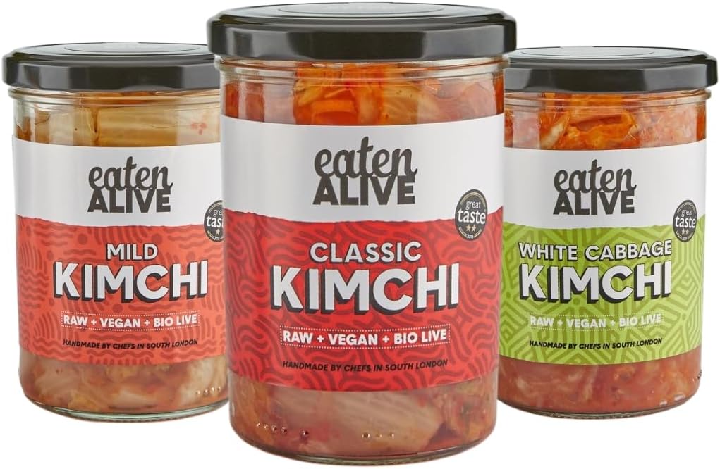 Eaten Alive Mixed Kimchi Pack 375g (3 Jars) *Award Winning & Made in The UK*
