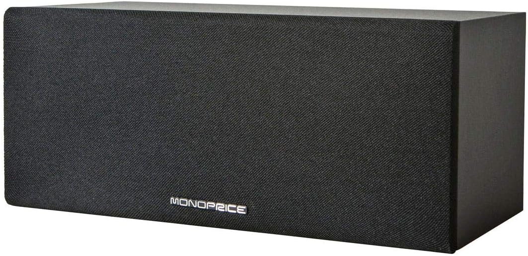 Monoprice Premium Home Theater Center Channel Speaker - 3 Inch Mid-Range Driver, 8 Ohms, 100 Watts, Wall Mountable, Black