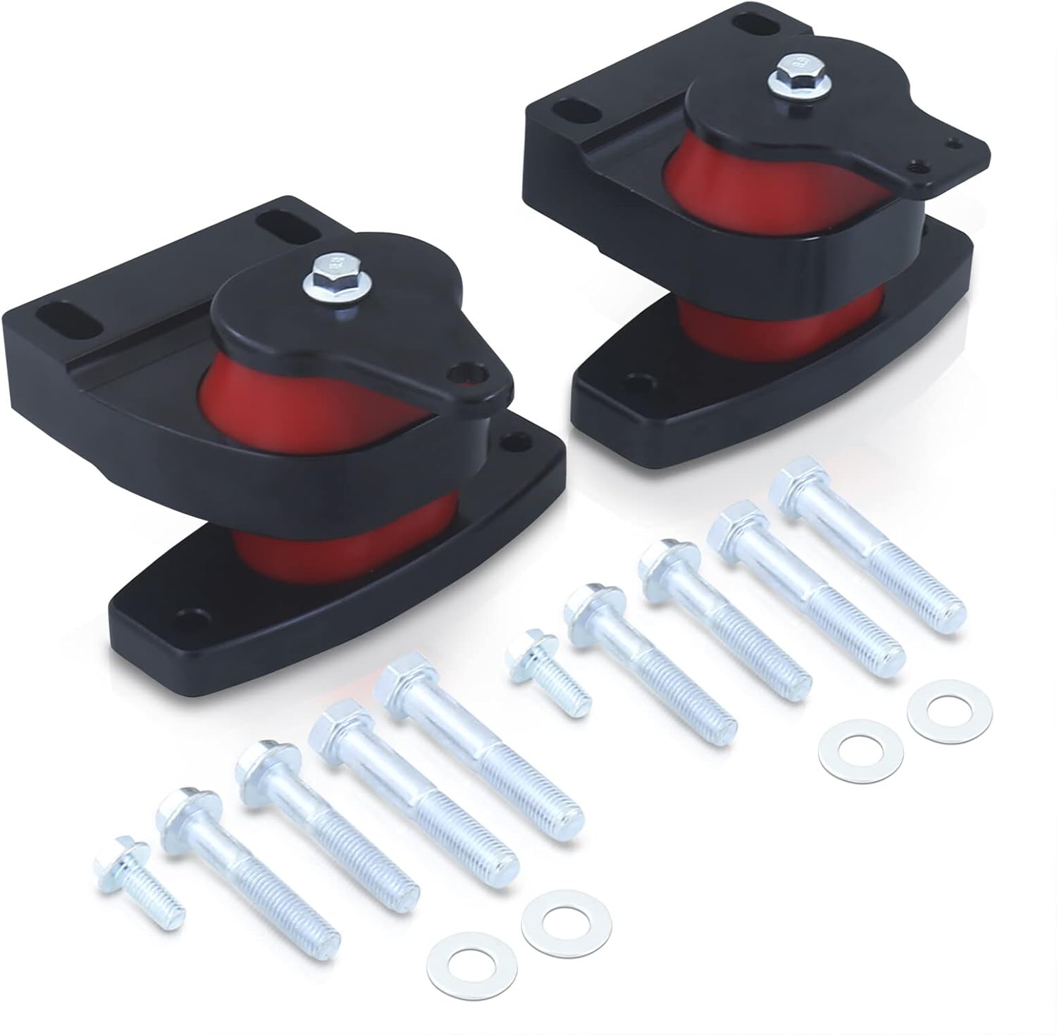 AJP Distributors Aluminum 2-Piece Engine Motor & Transmission Mounts Kit + Polyurethane Bushings Set Compatible/Replacement For Golf GTI R32 Jetta MK4 / TT Quattro VR6 2.8L 3.2L V6 M/T Manual Trans