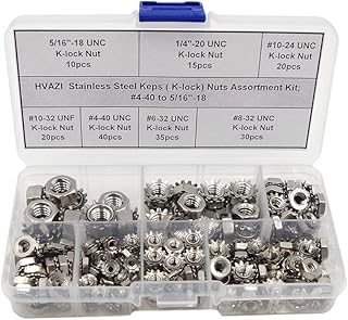 Stainless Steel Keps (K-Lock) Nuts Assortment Kit;#4-40 to 5/16"-18