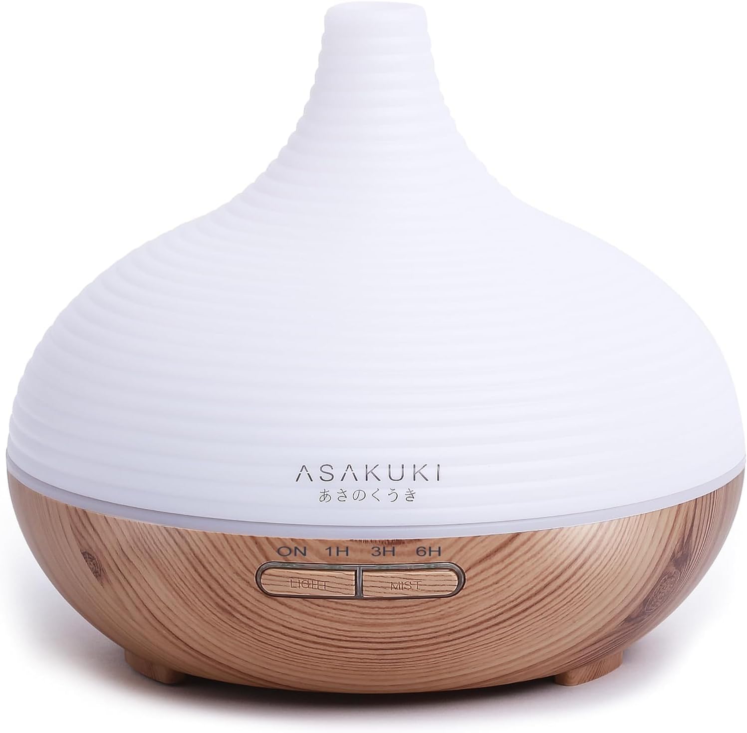 ASAKUKI 300ml Essential Oil Diffuser, Wood Grain Ultrasonic Aromatherapy Diffuser, Quiet Diffuser with 4 Timers, Auto Shut-Off & Colour-Changing LED for Home, Office, Yoga | Relaxation & Better Sleep