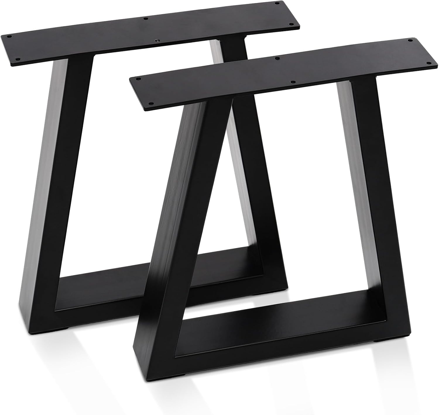 INMOZATA Table Legs Set of 2, Heavy Duty Industrial Trapezoid DIY Furniture Table Legs Coffee Table Legs with Screws for DIY Table Desk Breakfast Bar Stand Bench (W60cm X H72cm)