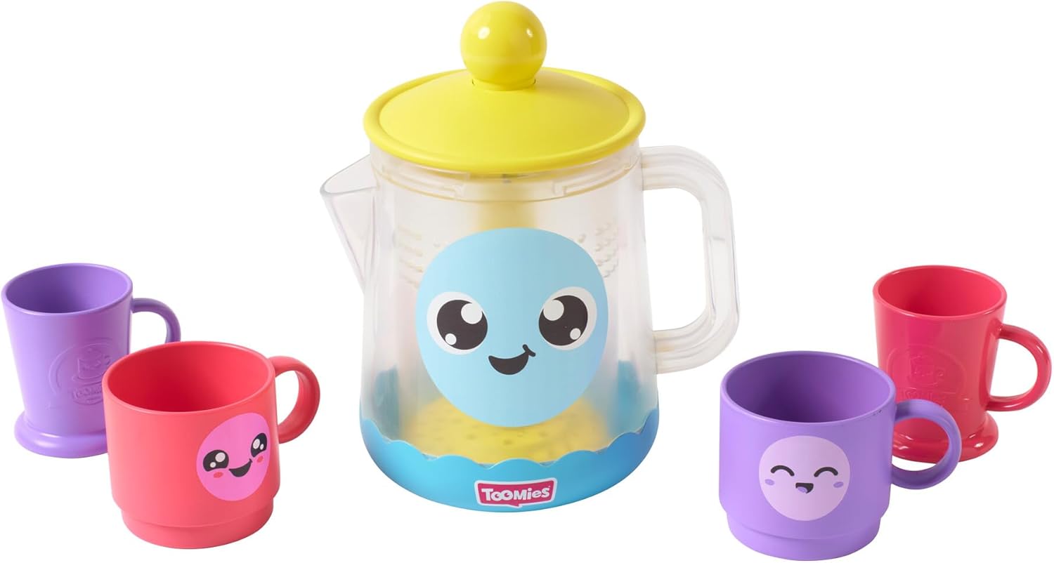 Toomies Bubble & Brew Bath Set, Foaming Teapot, Pretend Tea Party Bath Toy, Develops Fine Motor Skills, Imaginative Play, Suitable for Toddlers 18 Months and Up