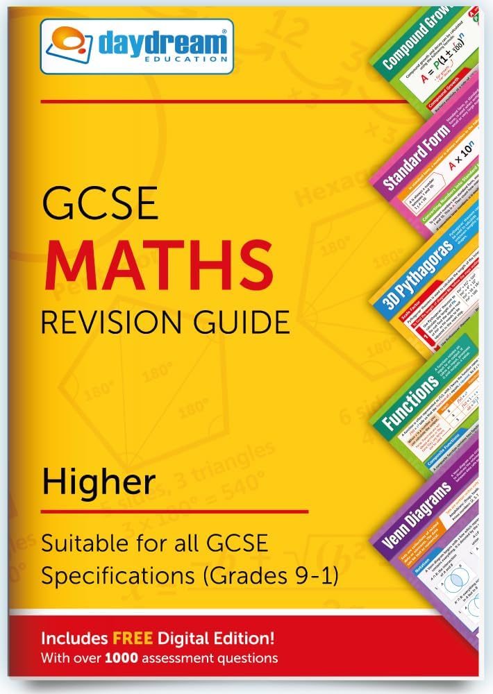 GCSE Maths (Higher) | Pocket Posters: The Pocket-Sized Maths Revision Guide | GCSE Specification | FREE digital edition for computers, phones and tablets with over 1,000 assessment questions!