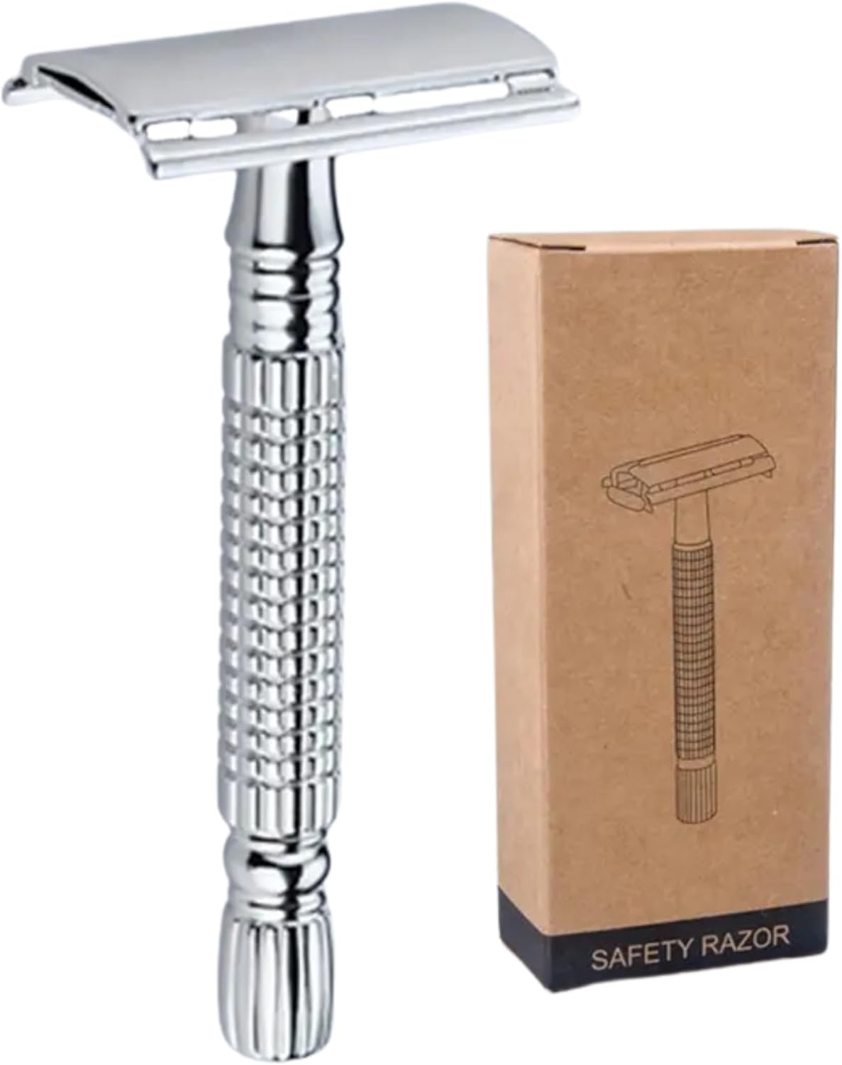 Double Edge Safety Razor for Men and Women, Stainless Steel Safety Razor, Manual Traditional Stainless DE Wet Shaving Razor, Reusable Classic Safety Razor, Gifts for Men, Armpit Leg Hair Removal