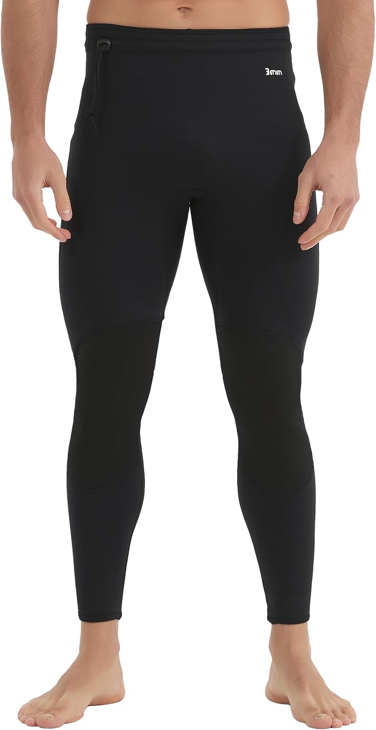 Lemorecn Wetsuit Pants Men 3mm and Wetsuit Pants Men 2mm /1.5 mm Neoprene Swim Pants for Swimming Canoeing Snorkeling Scuba Kayaking Diving