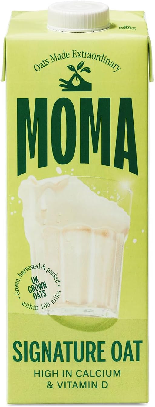 MOMA - Signature Oat Drink - 1L • 100% Plant-Based & Vegan • Made with British Oats • Low in Saturated Fat • No Added Sugar • Enriched with Vitamins