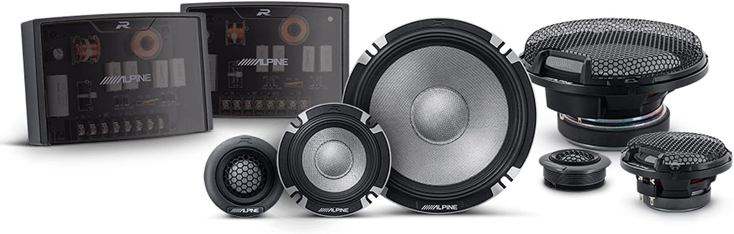 Alpine R2-S653 6.5" R-Series Pro High-Resolution 3-Way Component Speaker Set, Pair