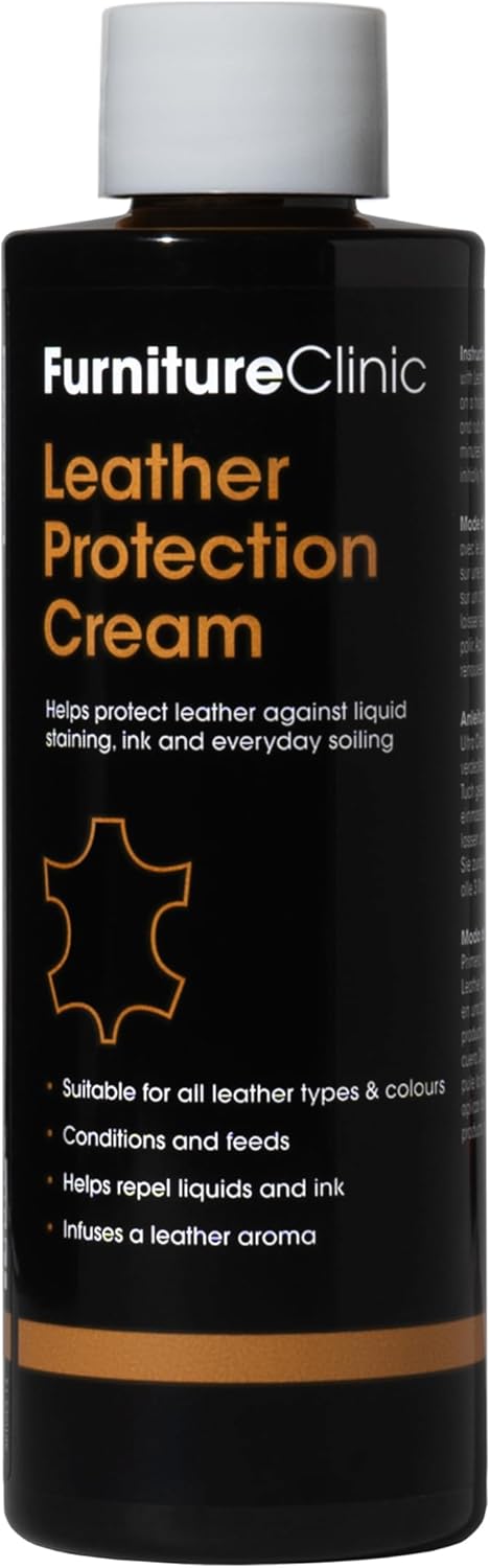 Leather Conditioner and Protection Cream - 250ml - Leather Sofas, Furniture, Car Seats, Shoes, Boots, Bags, Purses | Suitable for Dark or Light Leather
