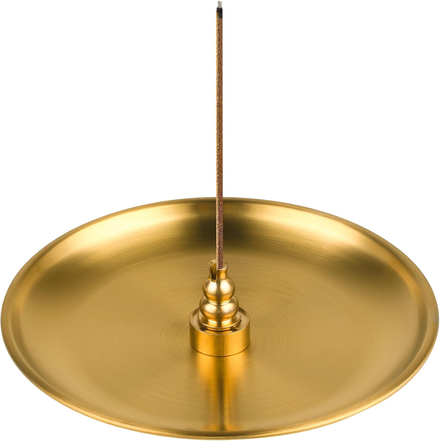 SLKIJDHFB 3 in 1 Incense Holder, Brass Stick Incense Burner with 5.51 Inch Alloy Ash Catcher Suitable for Stick Coil Cone Incense, Ideal for Yoga Room, Meditation Room and Living Room