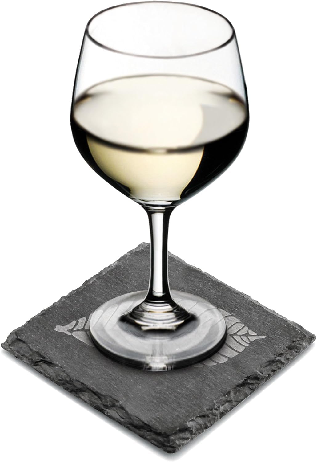 Artaste 28522 Slate Coasters with Etched Leaf, Set of 4