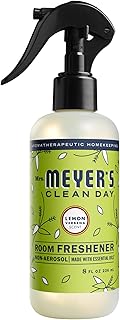 MRS. MEYER'S CLEAN DAY Room and Air Freshener Spray, Non-Aerosol Spray Bottle Infused with Essential Oils, Lemon Verbena, 8 fl. oz