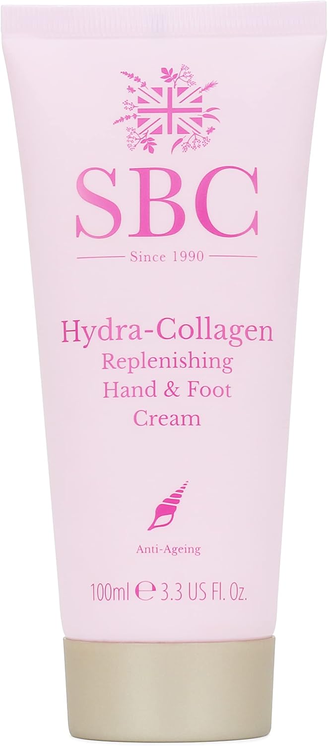 SBC Skincare Hydra-Collagen Replenishing Hand & Foot Cream - 100ml | Anti-Ageing Treatment | Hand & Foot Cream For Dry Hands And Feet | Hand Moisturiser For Dry Skin