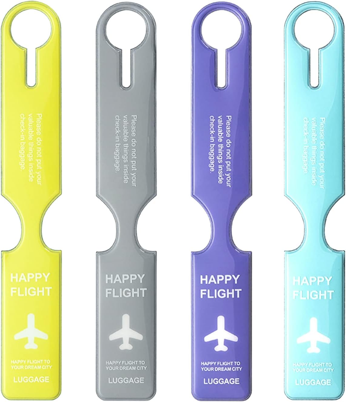 Travel in Style with 4 Luggage Labels - Name, Address, & Phone Number - Perfect Baggage or Handbag Identifier - Anti-Lost Travel Accessories