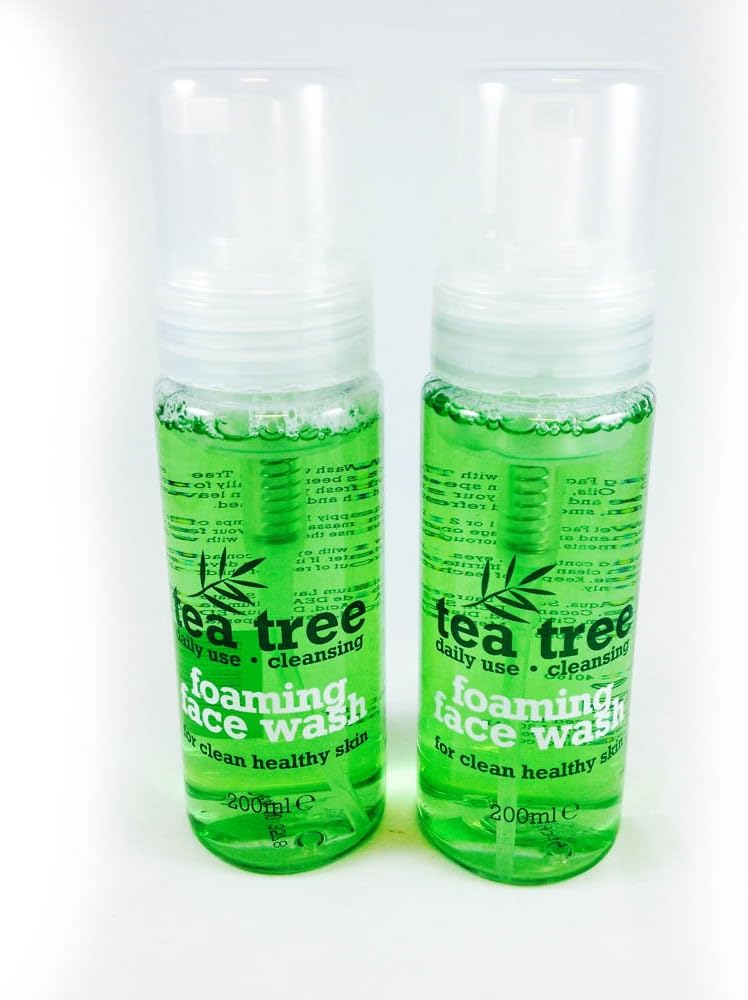 2 X TEA TREE FOAMING FACE WASH 200ml FOR HEALTHY CLEAN SKIN - DAILY USE