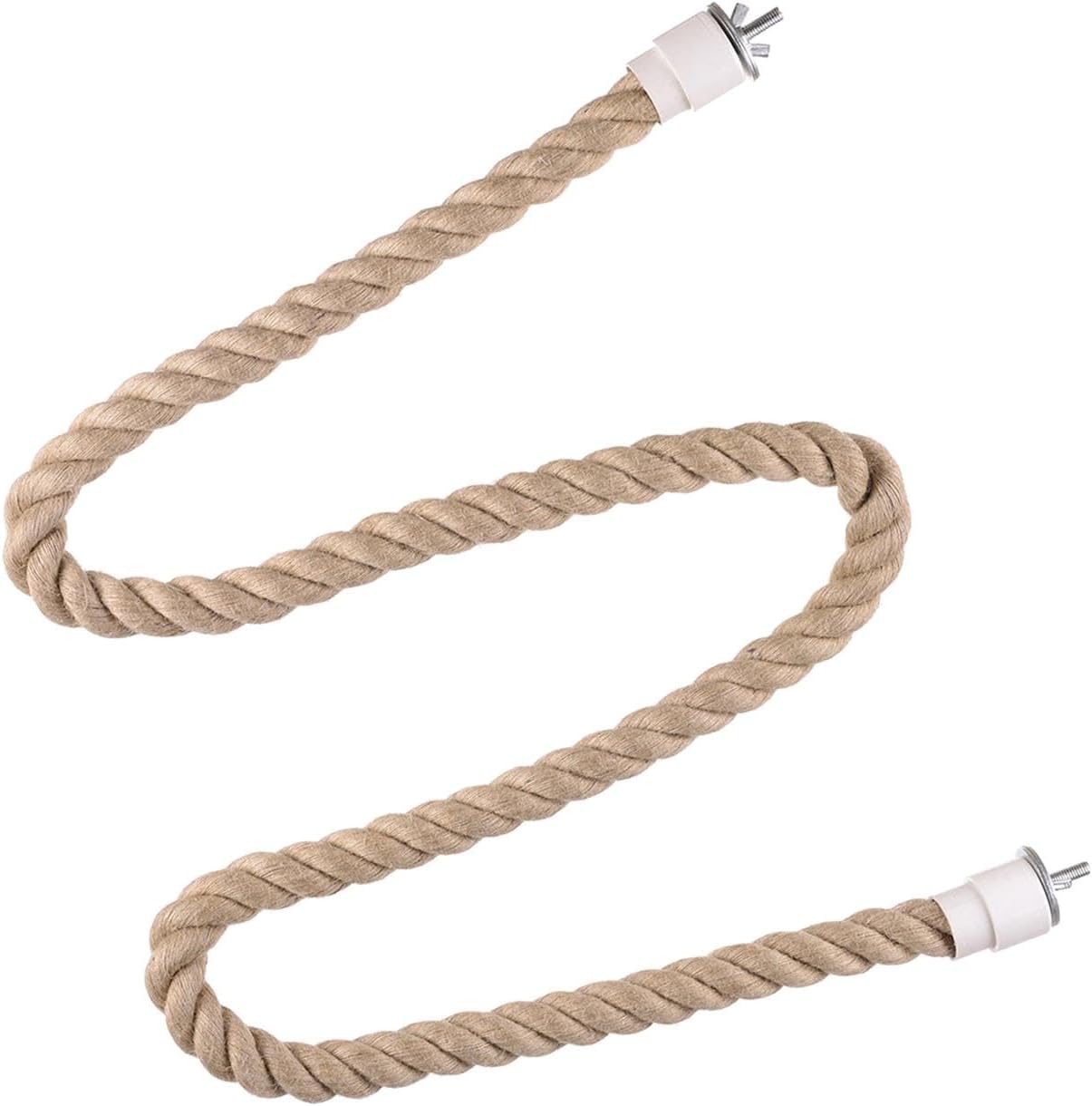 Bird Perch Stand Pet Supplies Parrot Rope for FIn Parakeet Primary Color M wood color