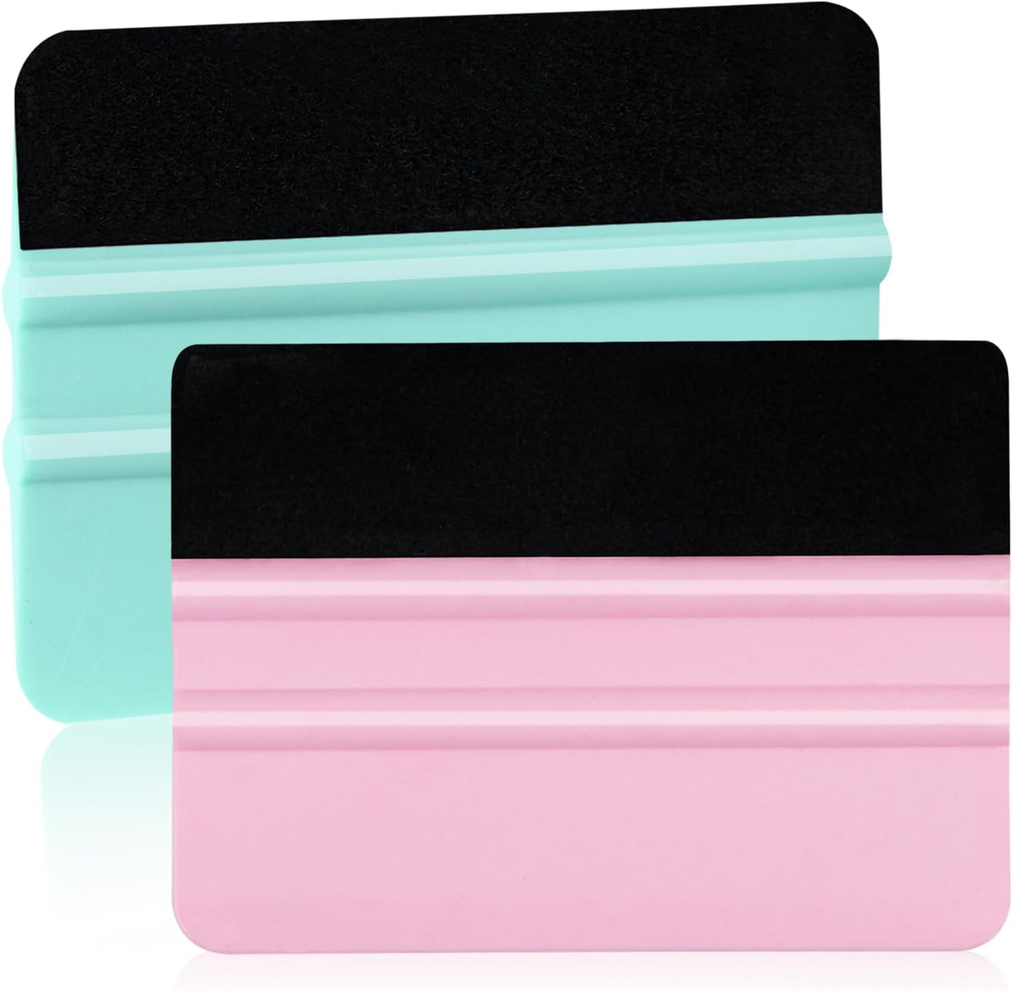 WRAPXPERT Vinyl Squeegee Tool, 2 Pack Felt Squeegee for Vinyl Application - Pink and Teal