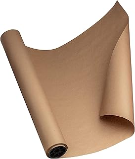 DIY Crew 30”x1800” (150’) Brown Wrapping Paper – Kraft Paper Roll for Packing, Shipping, Bulletin Board Arts & Crafts, Banner, Table Covering – Made in The USA
