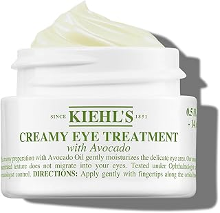 Kiehl's Avocado Eye Treatment, Nourishing and Hydrating Eye Cream, Avocado Oil and Caffeine to Energize and Invigorate Skin, Tired Eyes, 99% Naturally Derived Formula