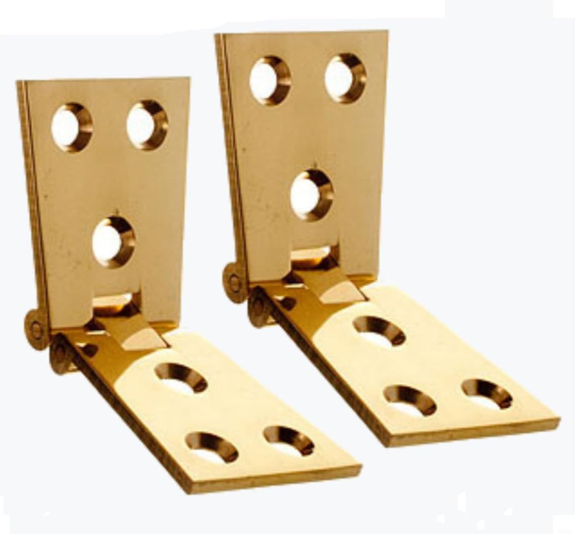 BRASS COUNTER FLAP HINGE POLISHED BRASS 1 1/4 INCH X 4 INCH WITH SCREWS ( 1 pair )