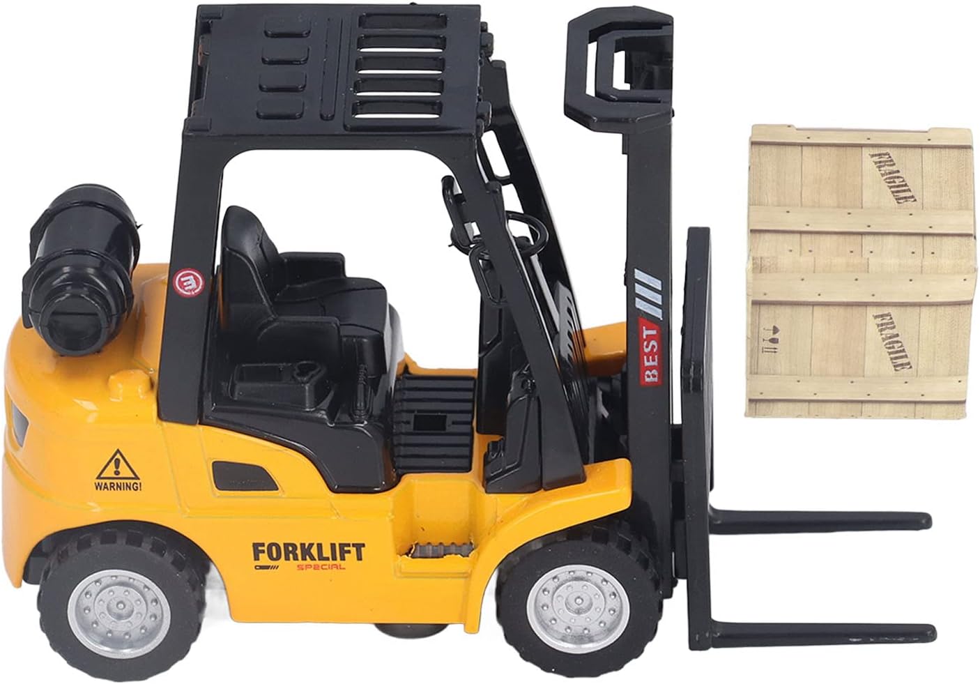 BSTCAR Forklift Toy Lifting Vehicle Toy Kids Toy Forklift Pull Back Fork Lift Toy Construction Truck Toy for Kids Age 3 and Up