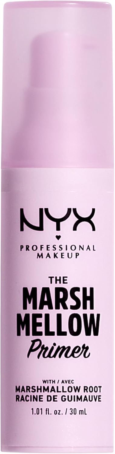 NYX Professional Makeup Marshmellow Primer, Makeup Primer Base, Versatile Skin-Focused Primer for Smooth & Even Complexion, Marshmallow Root, Vegan Formula*, 30 ml