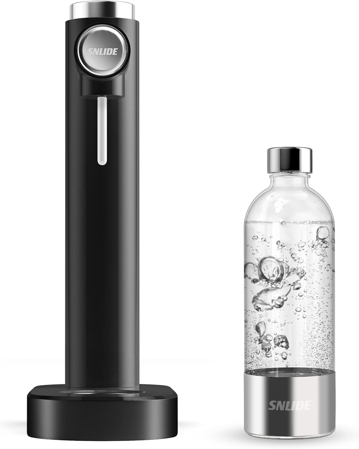 Sparkling Water Maker, Soda Streaming Machine with 1L BPA-Free Carbonation Bottle, Makes Home Fizzy Drinks, Seltzer Carbonated Water Maker, Compatible with Standard 60L CO2 Carbonators (Not Included)