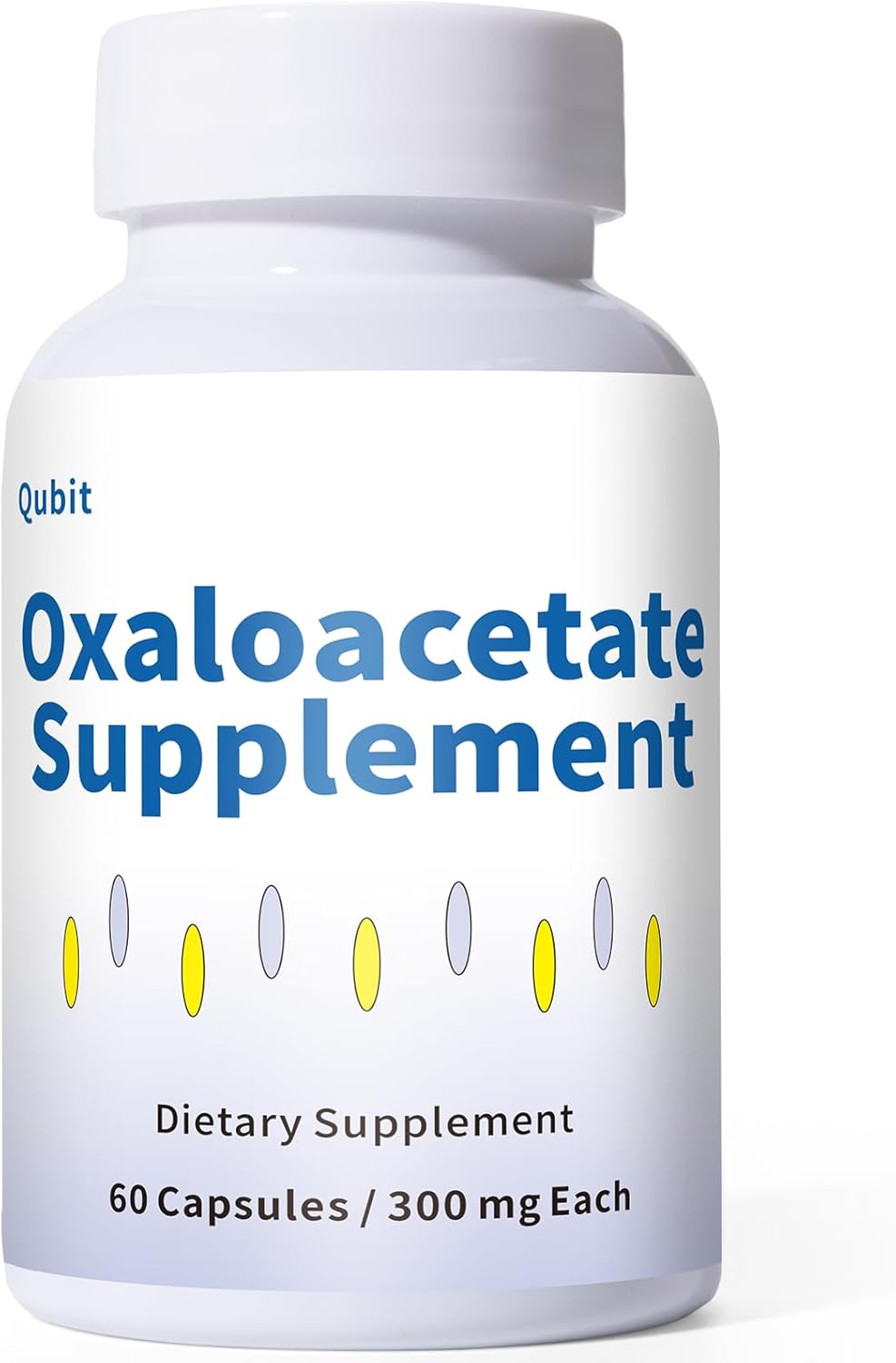 QUBIT Oxaloacetate Supplement (60 Capsules) – Cellular Energy & Focus, PMS & Mood Support – with Vitamin C – Helps Healthy Glutamate Levels, Reduces Fatigue & Brain Fog