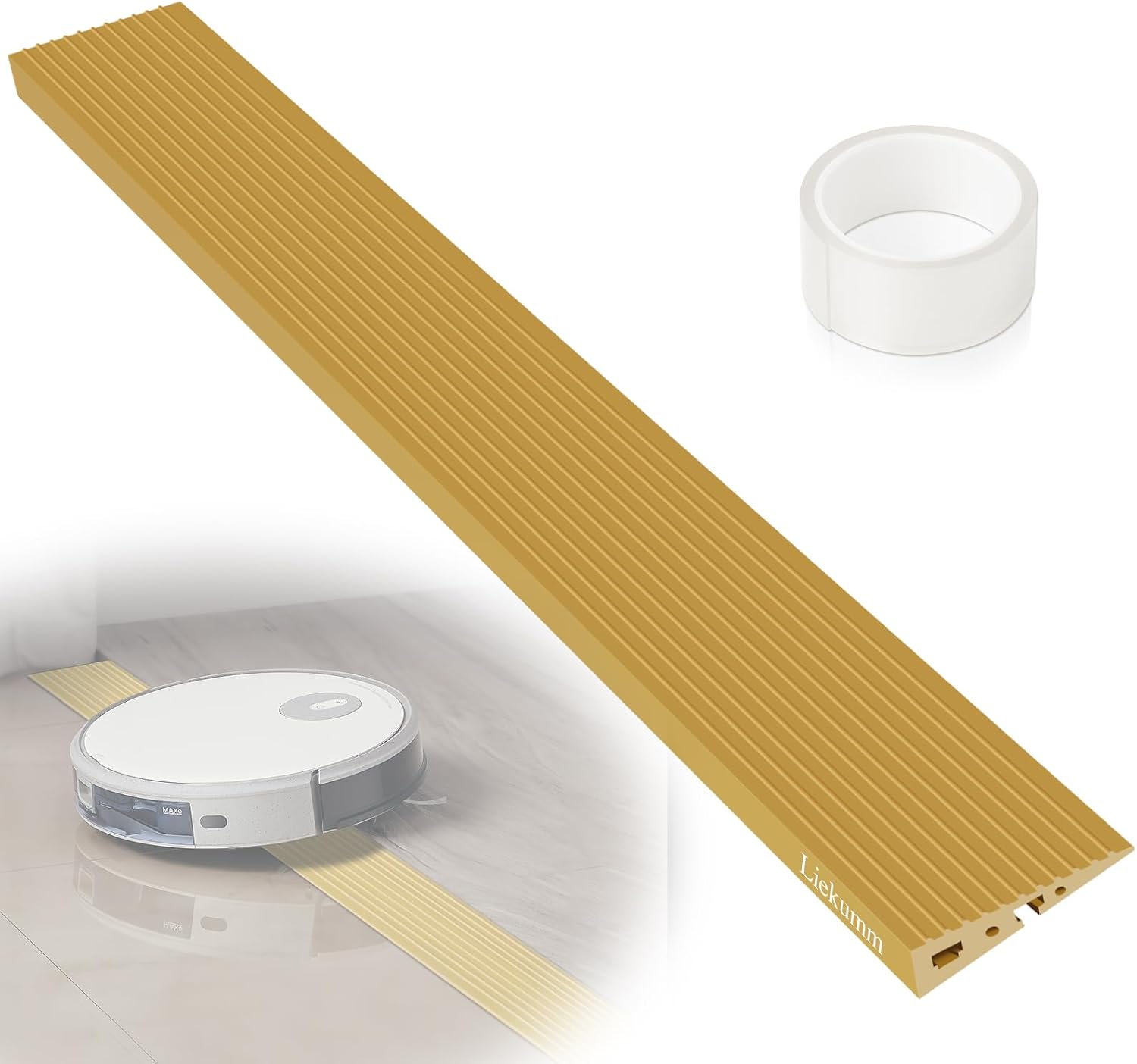 LIEKUMM 1" Odorless Threshold Ramp, 2200 lbs Wheelchair Ramp, Yellow