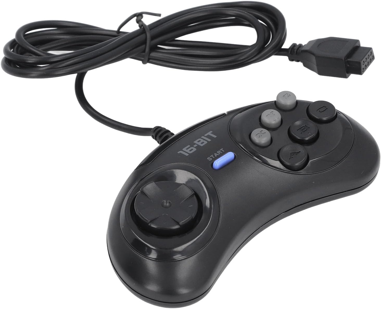 Sxhlseller 16 Bit Game Controller, TurboBoost Function, Ergonomic Design, Gamepad for Game Console with 9 Pin Connector, Classic Appearance