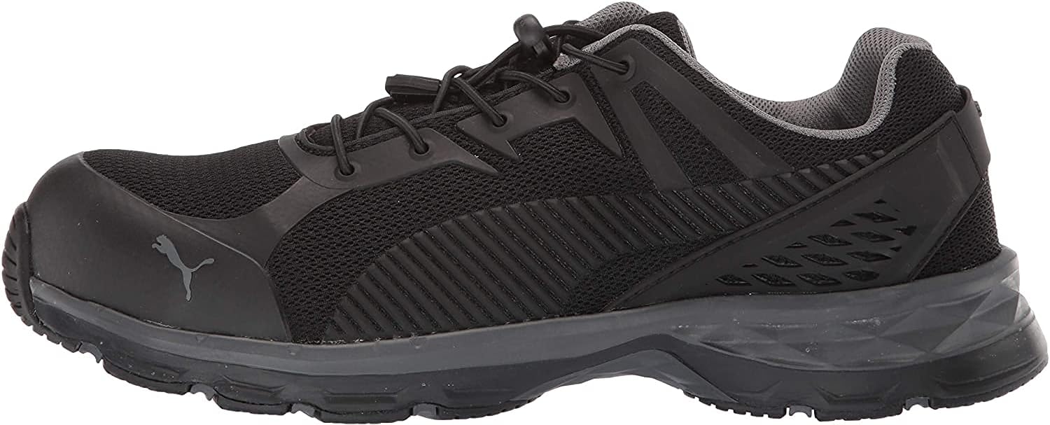 PUMA Safety Fuse Motion 2.0 BLK Low SD Work Shoes for Men Composite Toe Slip Resistant Breathable Static Dissipative