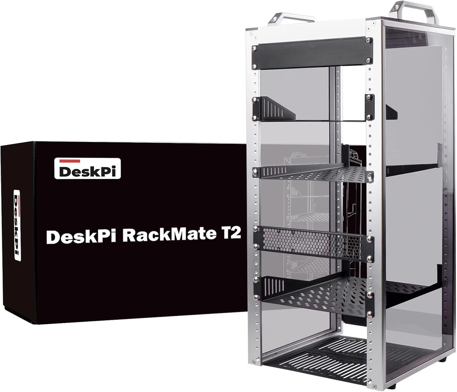 GeeekPi 12U Server Cabinet, 10 inch Server Rack for Network, Servers, Audio, and Video Equipment, DeskPi RackMate T2 Rackmount