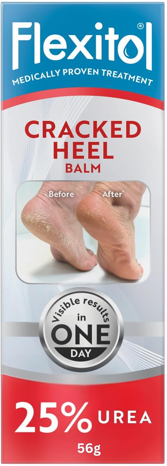 Flexitol Cracked Heel Balm with 25% Urea, Dry Feet Repair, 56g