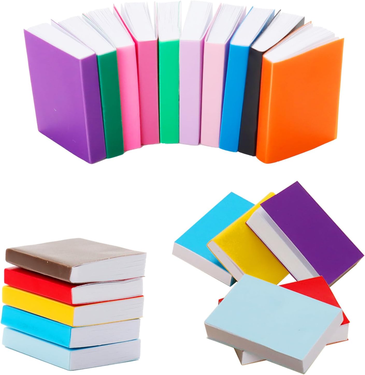Bbiamsleep 40 Pcs Miniature Books, 1:12 Scale Colorful Mini Books Tiny Book Mini House Decoration Accessories for Miniature Study Room Bedroom Library Scene