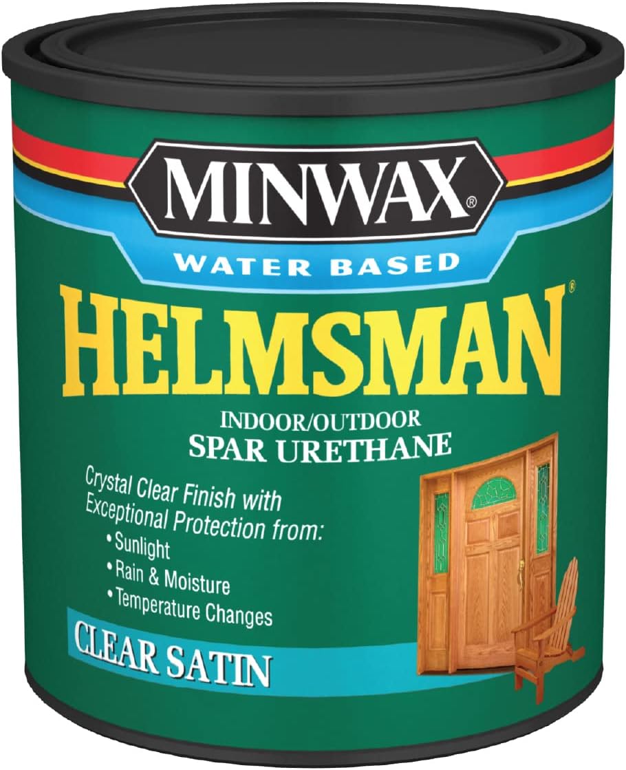 Minwax Water Based Helmsman Spar Urethane, Quart, Satin